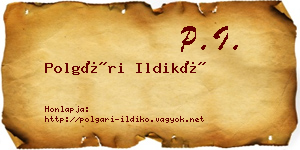 Polgári Ildikó névjegykártya