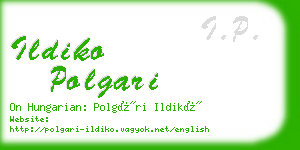 ildiko polgari business card